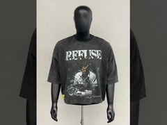 Custom streetwear kotak potong t-shirt pria