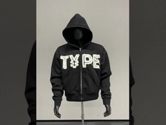 Kesulitan bordir patchwork aplikasi kotak fit zip up hoodie