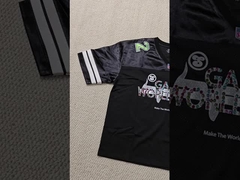 Custom Rhinestone Screen Print Logo Amerika Retro Sepak Bola Jersey Pria Kualitas Tinggi Mesh Box Cropp