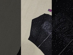 Hoodie Ritsleting Rhinestone Ukuran Jumbo Mewah Berkilau Kustom, Gemstone, Acid Wash, Gaya Vintage, Streetwear