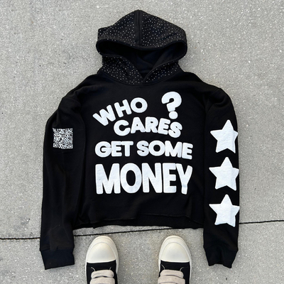 Beli Rhinestone hitam 3d kustom cetakan puff hoodie Pullover 100% Katun Heavyweight Boxy Pria Oversized online manufacture