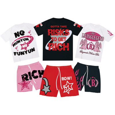 Beli Casual Daily Life 2 Piece Set Mens Vintage Cuci Asam Cuci Sweat Shorts Dan T-Shirt online manufacture