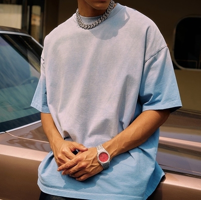 Beli 250 Gsm Oversized Streetwear Vintage Sun Fading Acid Wash T-Shirt Men's Oversized online manufacture
