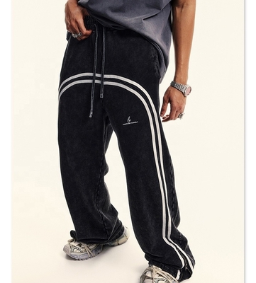 Beli Streetwear Custom Baju Katun Perancis Terry Ditumpuk Flare Sweatpants Jogger dengan Cuci Asam online manufacture