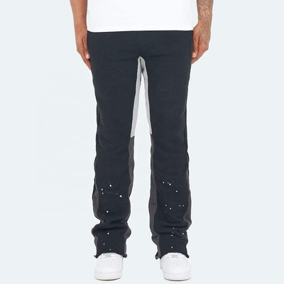 Beli celana olahraga hitam men Anti-pilling Streetwear Vintage Flare Paint Spray Joggers Grey online manufacture