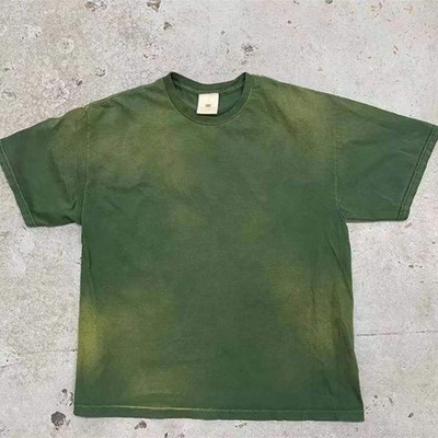 Beli Custom Logo Heavyweight Hip Hop Style 300 Gram Asam Cuci Ukuran Besar T-Shirt online manufacture