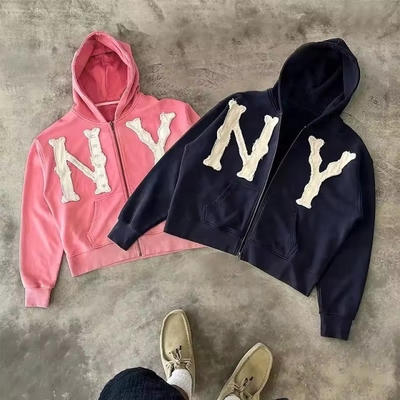 Beli Unisex Streetwear Oversized Cut Edge Raw Hem Boxy Crop Hoodies dengan Desain Disesuaikan online manufacture