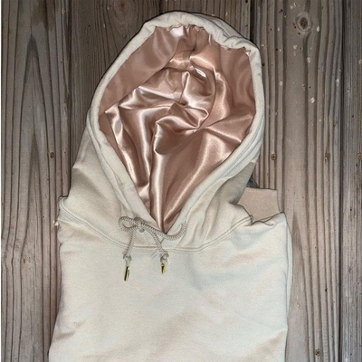 Beli Golf fleece dilapisi sweatshirt berkerudung Sutra Hoodie Zip Pullover Gaya lengan reguler Lining satin online manufacture