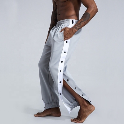 Beli Polyester Aktif Basketball Track Pants dengan Side Snap Button dan Joggers Tracksuit online manufacture