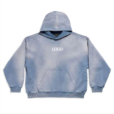 Beli Vintage Oversized Cut Sun Fade Tie Dye Acid Wash Hoodie Disesuaikan Streetwear Pria online manufacture