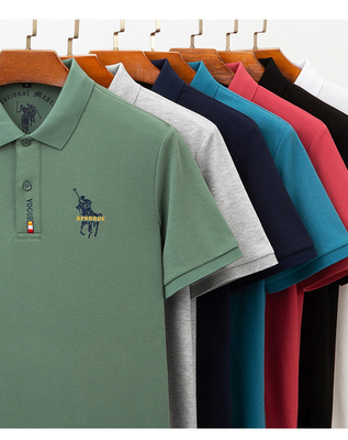 Beli Kaos lengan pendek berlapis kapas berlapis kain dan kaos polo bisnis berlapis online manufacture