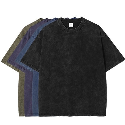 Beli T-Shirt Pria Vintage 100% Bawang Asam Cuci Berat Berat Custom Blank Stone Cuci online manufacture