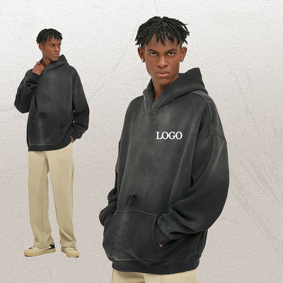 Beli Custom Mens 360 Gsm French Terry Oversized Blank Hoodie dengan Dukungan Desain Grafis online manufacture