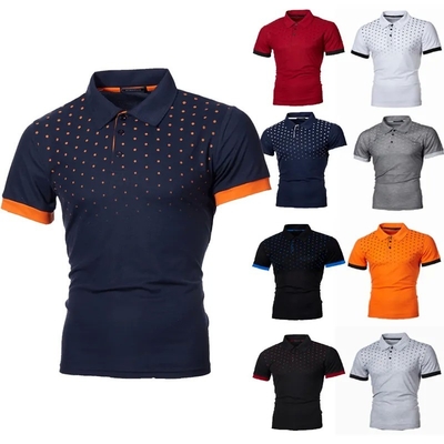 Beli Dukungan 7 Hari Sampel Order Lead Time Kaos Polo Pria Berwarna Solid dengan Cetakan Polka Dot online manufacture