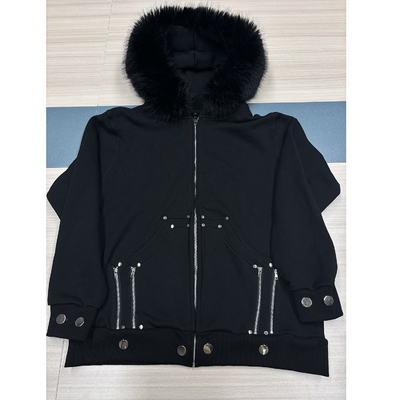 Beli Custom Winter Fleece 100% Cotton tebal kosong Fux Fleece Zipper Hoodie dengan Hood Fleece online manufacture