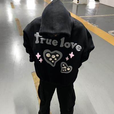 Beli Winter High Street 3D printing hoodies hitam untuk Streetwear Colorful online manufacture