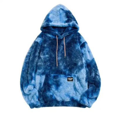 Beli Metode tenun rajutan Tye-Dye Hoodies untuk pria dengan fashion bulu palsu online manufacture