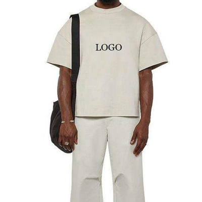 Beli Hip Hop Style 300gm 100% katun Pria Custom Drop Bahu Oversized Cutting kotak T-shirt online manufacture