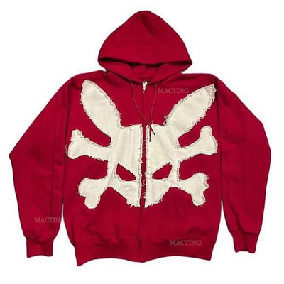 Beli Katun Perancis Terry bordir asam cuci vintage Unisex distressed patch aplikasi Hoodies online manufacture