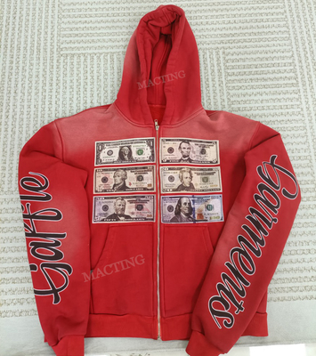 Beli Vintage Acid Wash Hoodie untuk Musim Gugur Streetwear di 500 Gsm Terry Prancis online manufacture