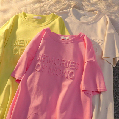 Beli Custom 3d Emboss Print T-Shirt untuk Pria Wanita Embossing Printing T-Shirt Logo Desain online manufacture