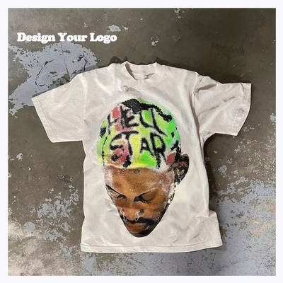 Beli T-shirt khusus untuk pria Cuci asam Cetak layar kotak Berat 100% Katun 180-400gsm online manufacture