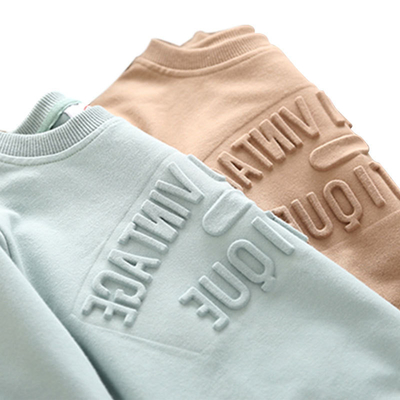 Beli Hoodie Kaus LOGO Timbul Kelas Berat Katun Musim Dingin Kustom 500 gsm online manufacture