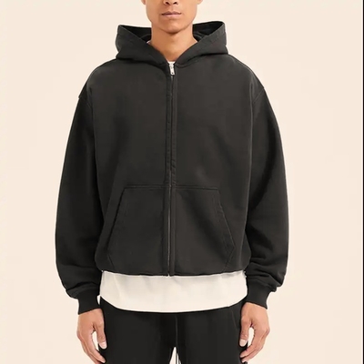 Beli Pria Anti-Pilling Perancis Terry Cotton Streetwear Hoodies dengan Custom Double Zippers online manufacture