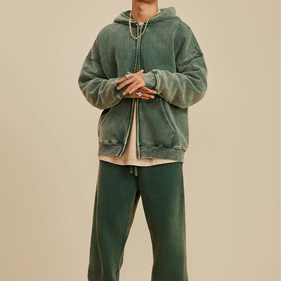 Beli Custom Y2K Streetwear Vintage Double Zippers Hoodies dengan Pola Cetak Full Zip Up online manufacture