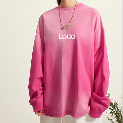 Beli Oversized Custom Fitted Baju hitam lengan panjang kaos crop top T-shirt untuk Y2k Gaya pria wanita online manufacture