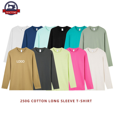 Beli Anak laki-laki baju lengan panjang cokelat biru oversized putih kosong termal full sleeve T-shirt casual wear online manufacture