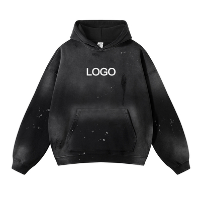 Beli Polyester / Kain Bawang Desain Custom Pria Oversized Vintage Cuci Sweater Hoodie online manufacture