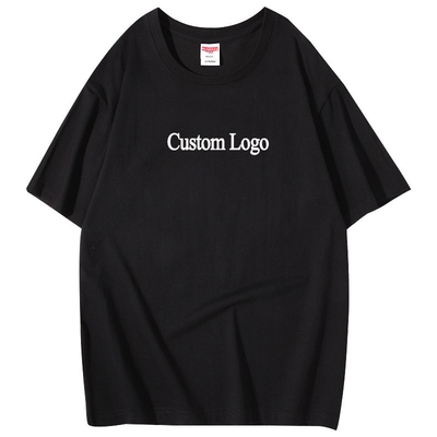 Beli T-shirt putih katun berat 260g T-Shirt Label Pribadi Soft Round Neck Woven Method online manufacture