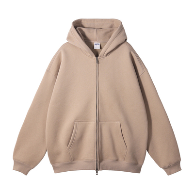 Beli Musim gugur musim dingin Suede 350G Double Head zipper hoodie Cardigan zip kerah sweatshirt online manufacture