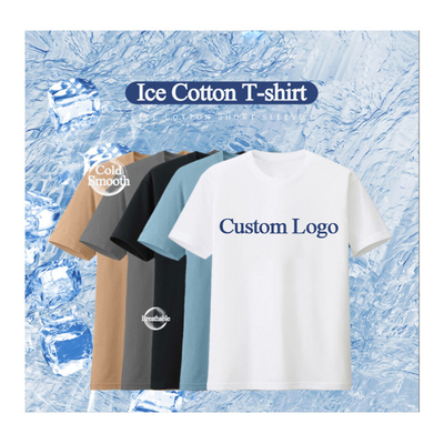 Beli Cool Feeling T-shirt berlapis es sutra katun sisi ganda untuk wanita pria 6xl 5xl t-shirt kosong online manufacture