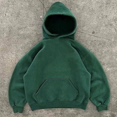 Beli Custom Heavyweight Cotton Boxy Cut Hoodie untuk Pria DTG Print Knitted Weaving Method online manufacture