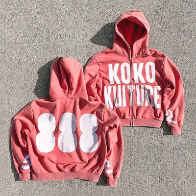Beli Label yang disesuaikan Unisex Pria Hoodies Custom Logo Streetwear Vintage Terry Prancis online manufacture