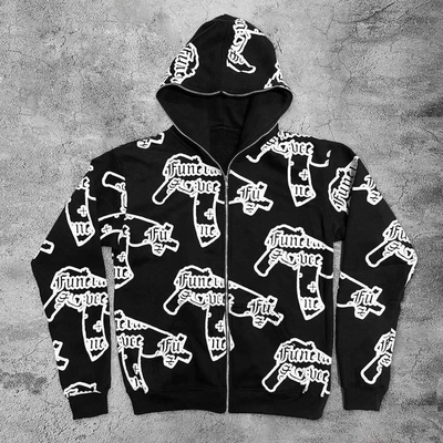 Beli Warna-warni Custom wajah pria Full Zip Up Hoodie Katun Perancis Terry Blanks Semua Over Print Unlined online manufacture