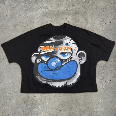Beli T-shirt ukuran besar 100-300Gsm kotak fit berat T-shirt Drop Shoulder Vintage Cut T-Shirt Pria online manufacture