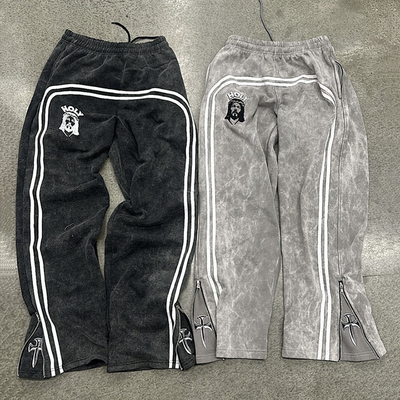 Beli French Terry Fabric Pria Flared Sweatpants dengan Zipper Sisi Disesuaikan oleh Produsen online manufacture