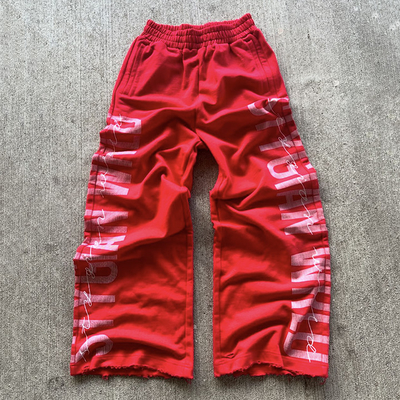 Beli Pria Sweat Pants Jogger Custom Side Printed Logo Berat Badan Baja Baggy online manufacture