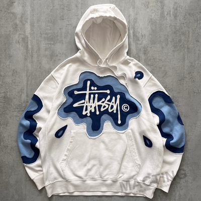 Beli Custom Unisex Sweatshirts Pullover 100% Katun Oversized Baggy Boxy Potong Patch Kerja Patch Hoodie online manufacture