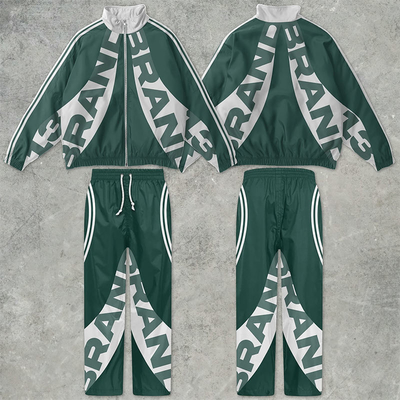 Beli Custom Windbreaker Set Zipper Polyester Baggy Oversized Windbreaker Baju lari Baju olahraga nilon untuk pria online manufacture