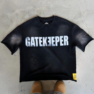 Beli Custom Mock Neck Tshirt Logo Boxy Fit Potong dan Jahit T-Shirt Oversized Tshirt 300 Gsm T-Shirt Pria Dipotong T-Shirt Cetak Streetwear online manufacture
