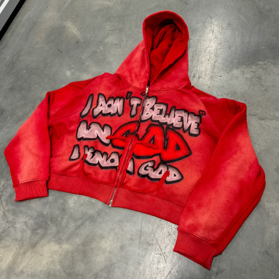 Beli Asam Cuci Dtg Cetak Pria Unisex Musim Dingin Heavyweight Katun Potong Kotak Distressed Hoodie Custom Zip Up Hoodie online manufacture