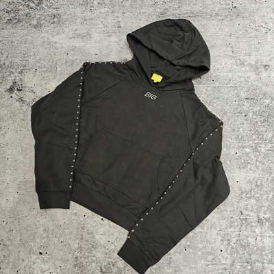 Beli Custom Streetwear High Quality Premium Cotton 420 Gsm Heavy Weight Boxy Fit Zip Up Bling Crystal Rhinestone Hoodie untuk Pria online manufacture