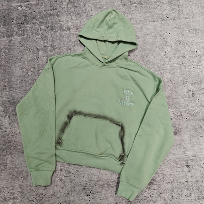 Beli Hoodie Acid Wash Katun Berat Vintage Distressed Longgar Oversized Unisex Kosong Bordir Huruf untuk Pria online manufacture