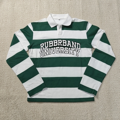 Beli Kemeja Pria Kustom Kancing Kerah Katun Berat Cetak Patch Bordir Lengan Panjang Rugby Shirt Polo T-shirt untuk Pria online manufacture