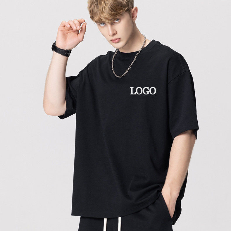 T-shirt kosong ukuran plus wanita 220Gram Berat Kain Custom Printing Logo  Acid Wash