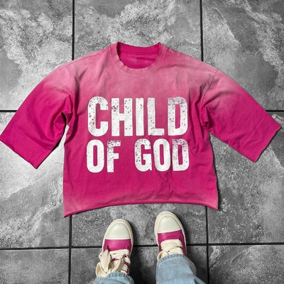 Custom Cut Raw Hem T-Shirt berukuran besar Heavyweight Vintage Sun Fading Acid Wash T-shirt